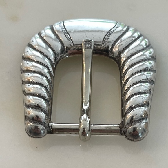 FALCONHEAD HANDMADE STERLING SILVER DIAMOND BUCKLE - Picture 7 of 16